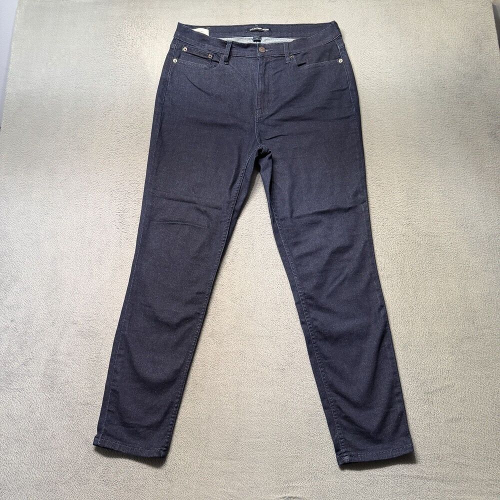 Calvin Klein Jeans Women’s Size 12 High Rise Skinny Dark Wash Stretch Denim